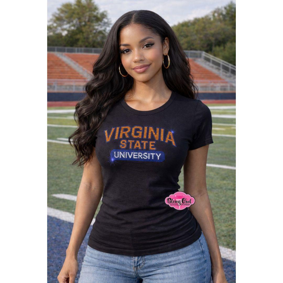 VSU Virginia State Arch Scoop Neck Womens Fitted