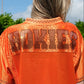 VT Bling Jersey – Orange Handmade Rhinestone VT Game Day