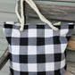 Buffalo Plaid Large Tote Bag