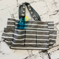 Gray Stripe Pocket Travel Bag