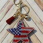 Star Spangled Bling Key Chain