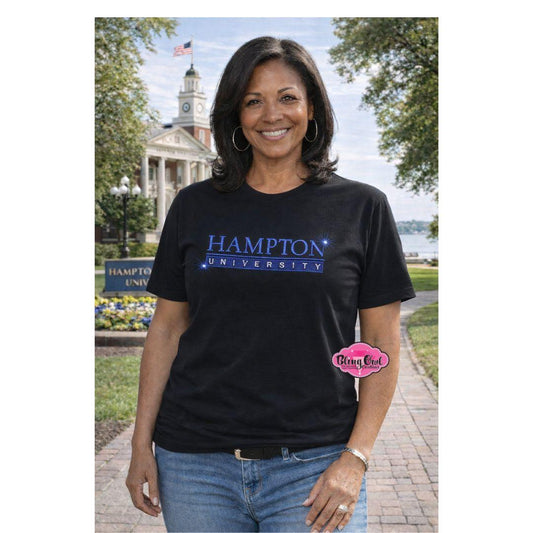 HU Hampton University Small Scoop Neck Unisex Tee