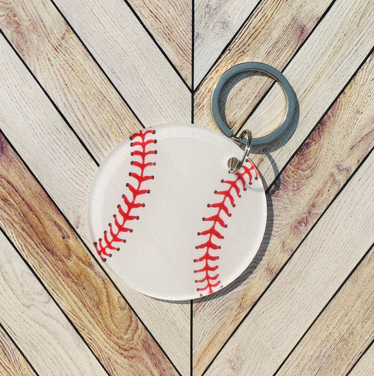 Baseball Acrylic Key Ring