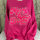 Christmas Chenille Patch Sweatshirt- Merry & Bright