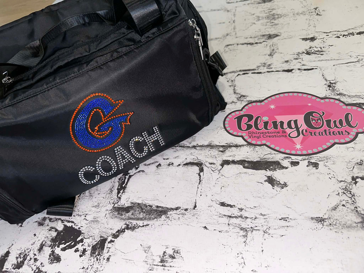 Team Duffle Bag - Top Rhinestone Logo