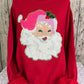 Christmas Chenille Patch Sweatshirt- Santa Face