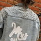 Denim Jacket with Pearls for Brides