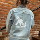 Denim Jacket with Pearls for Brides