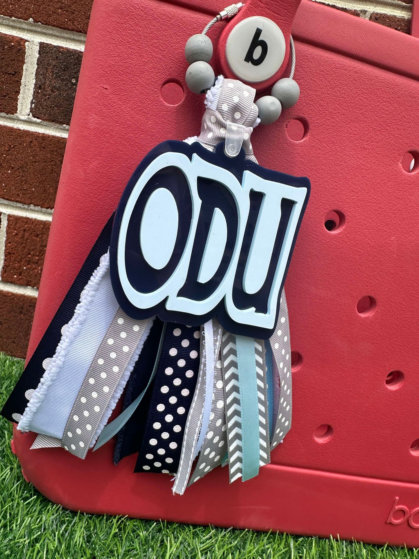 ODU Crown Bogg Bag Tag/Charm (can add Ribbons/Beads)