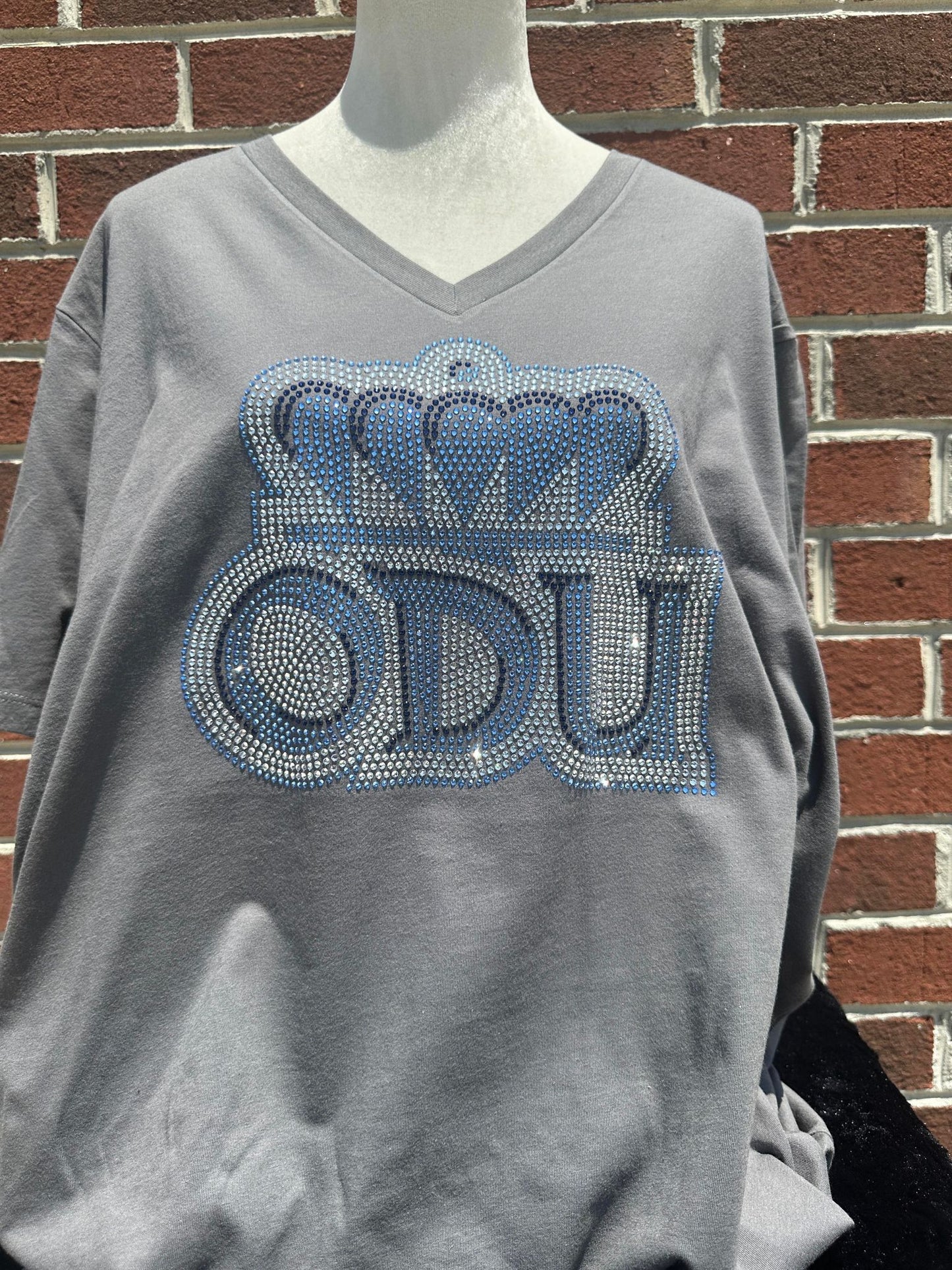 ODU Crown Initial Name Logo (Rhinestone Design)