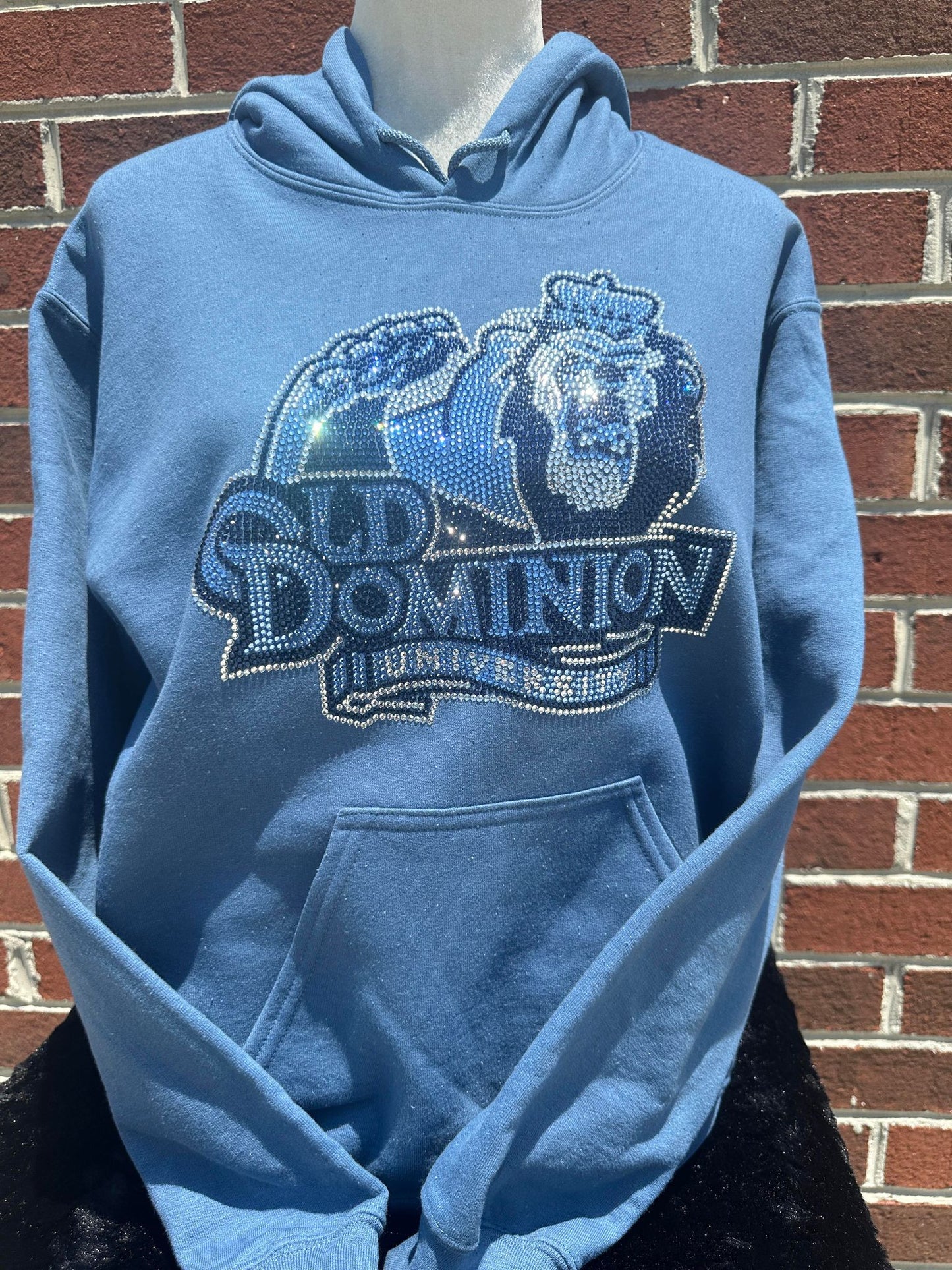 ODU Lion Face Old Dominion University Logo (Rhinestone Design)