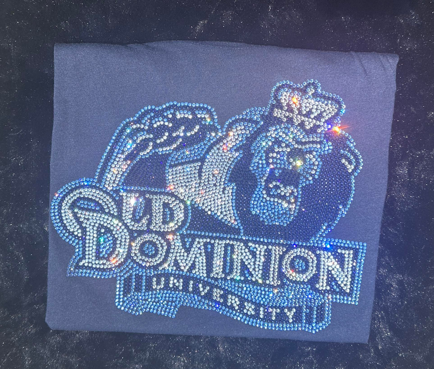 ODU Lion Face Old Dominion University Logo (Rhinestone Design)