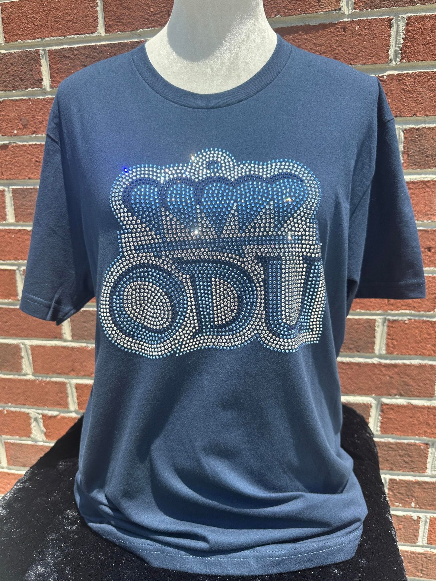 ODU Crown Initial Name Logo (Rhinestone Design)