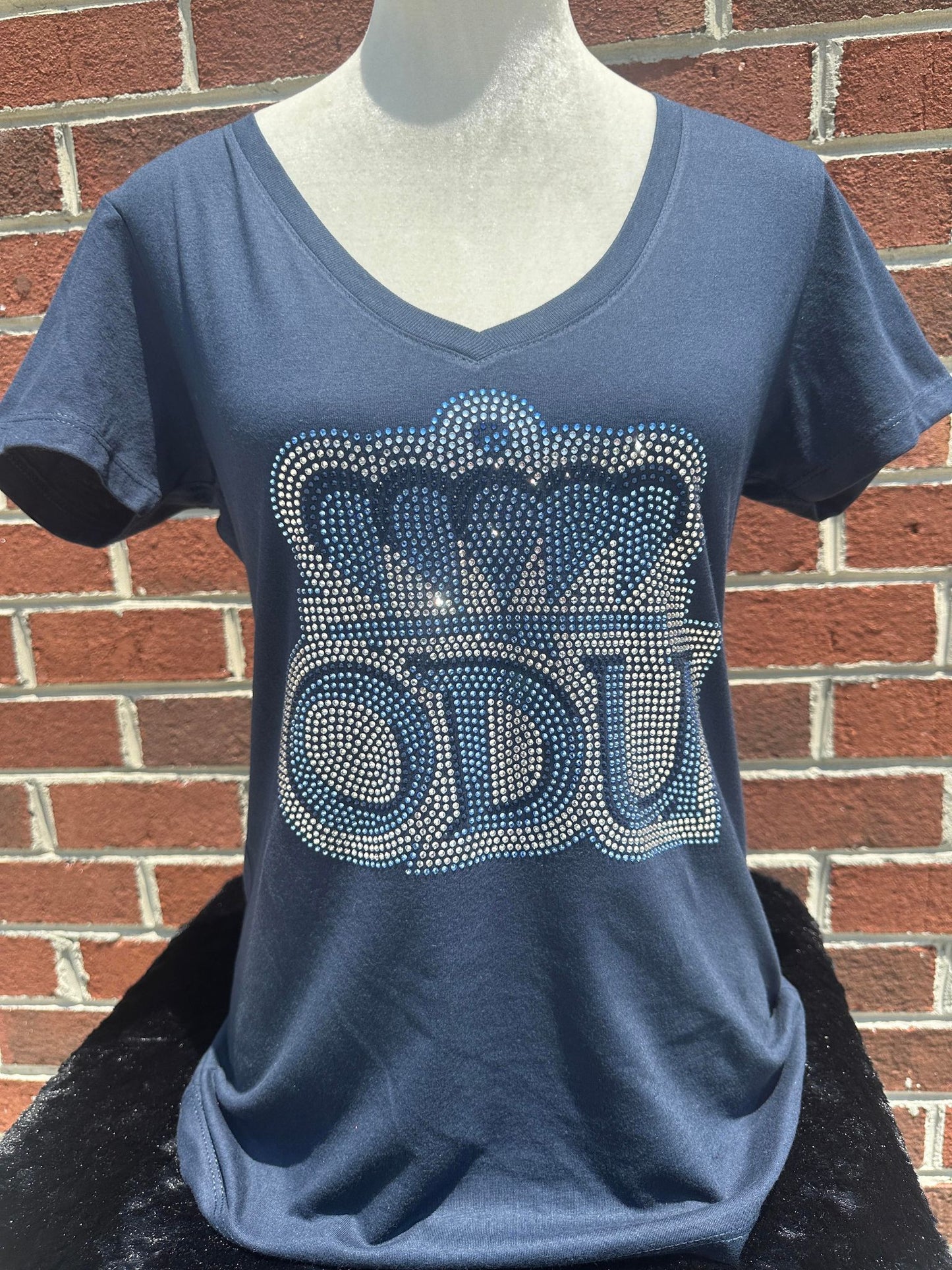 ODU Crown Initial Name Logo (Rhinestone Design)