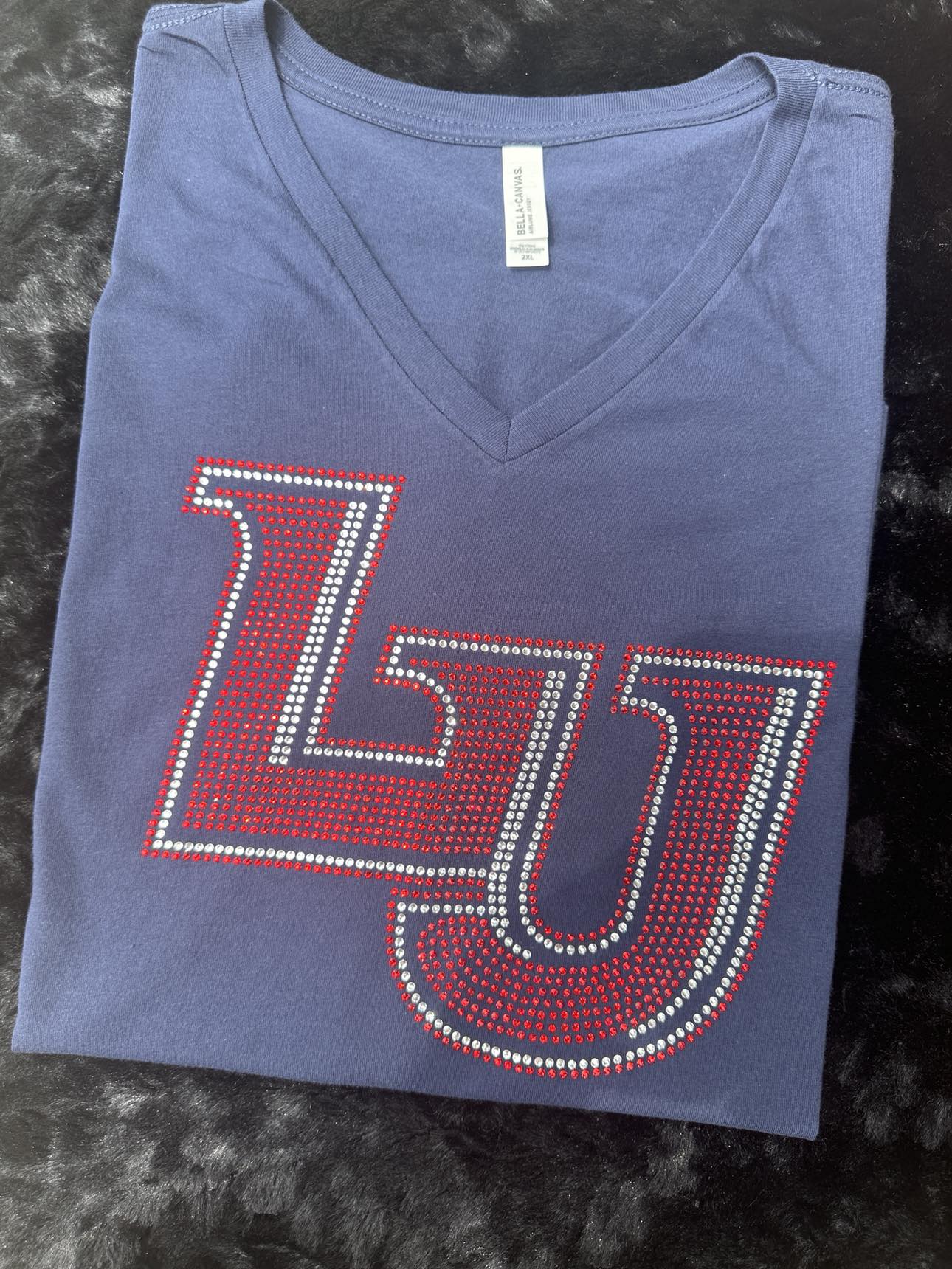 Liberty LU Initial Logo (Rhinestone Design)