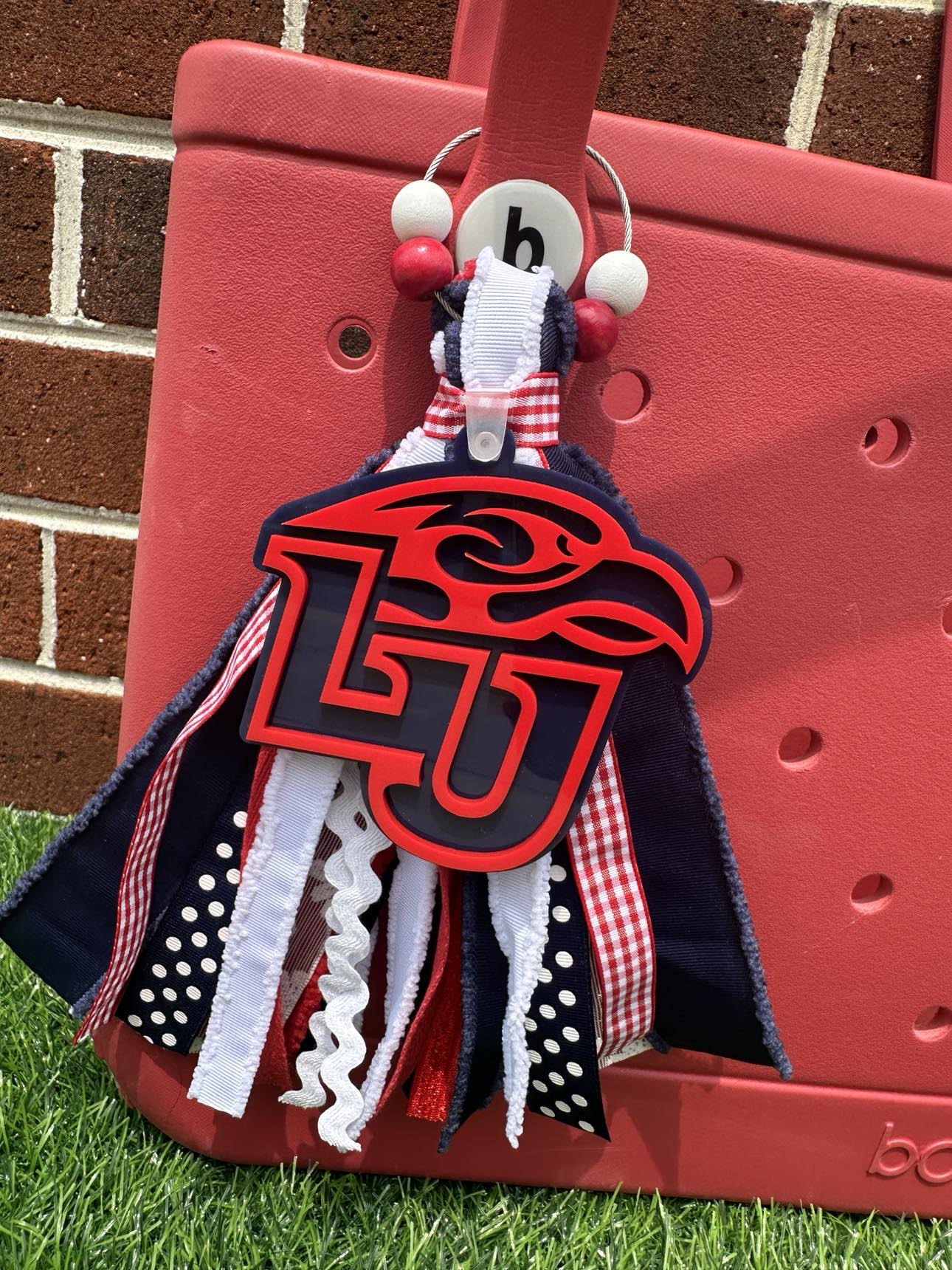 LU Crown Bogg Bag Tag/Charm (can add Ribbons/Beads)