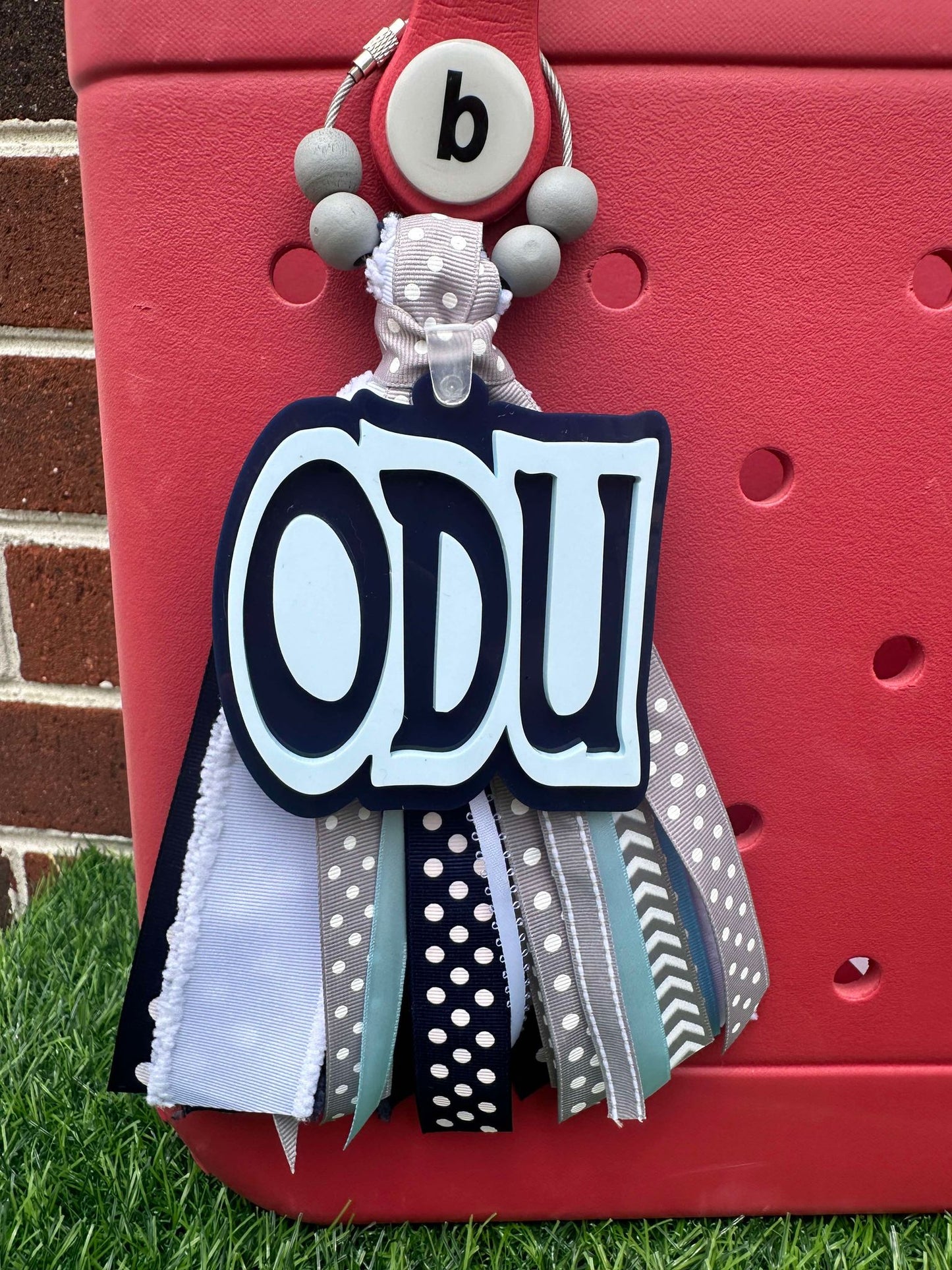 ODU Crown Bogg Bag Tag/Charm (can add Ribbons/Beads)