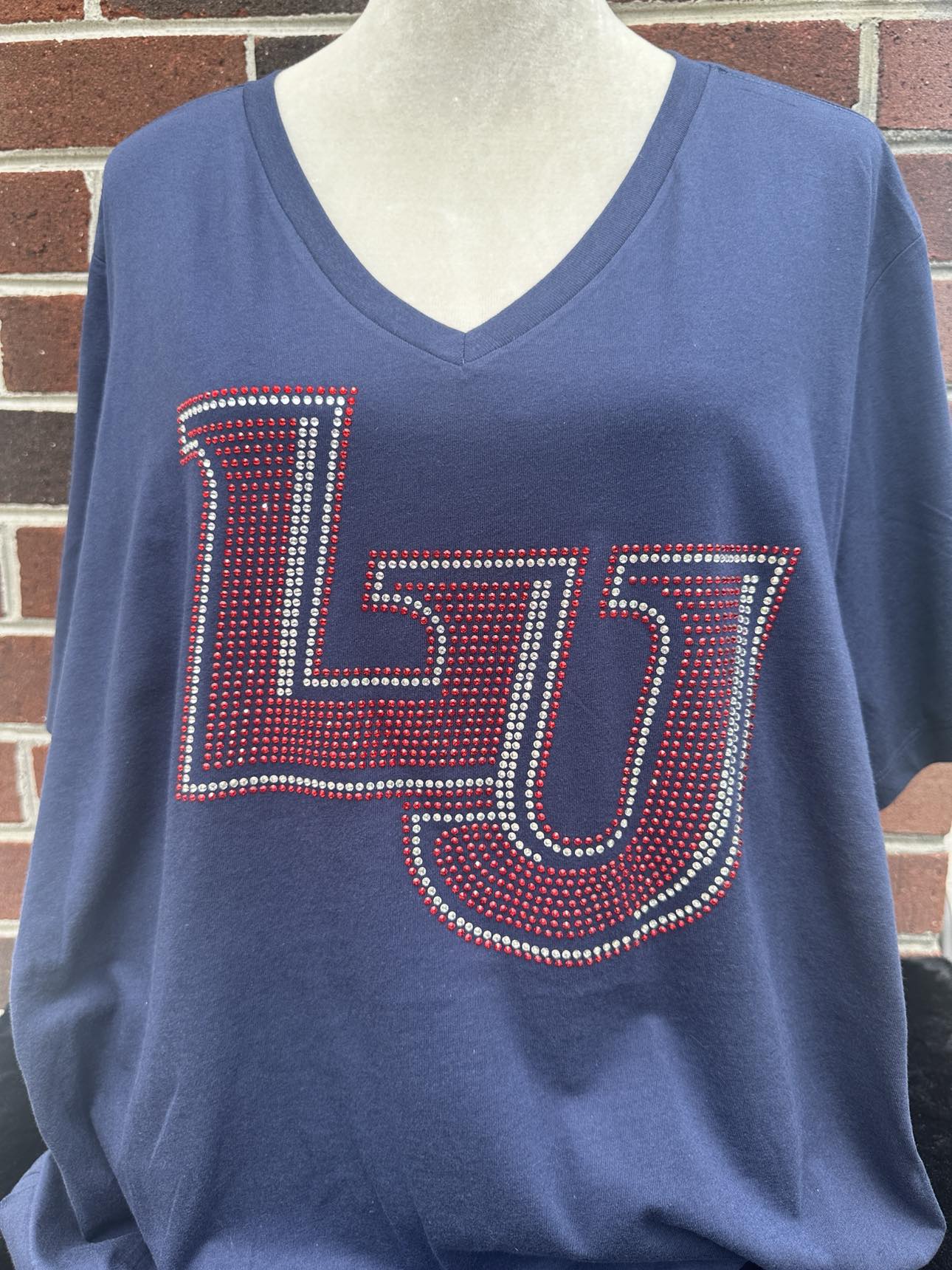 Liberty LU Initial Logo (Rhinestone Design)