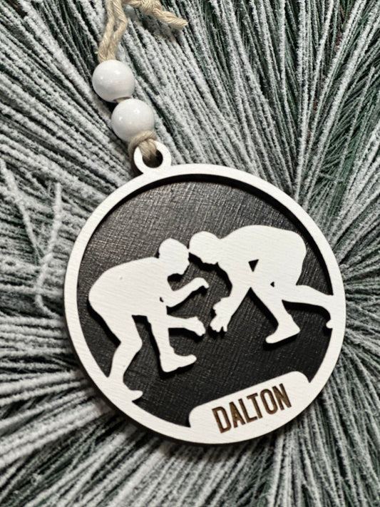 Wrestling Boy Ornament