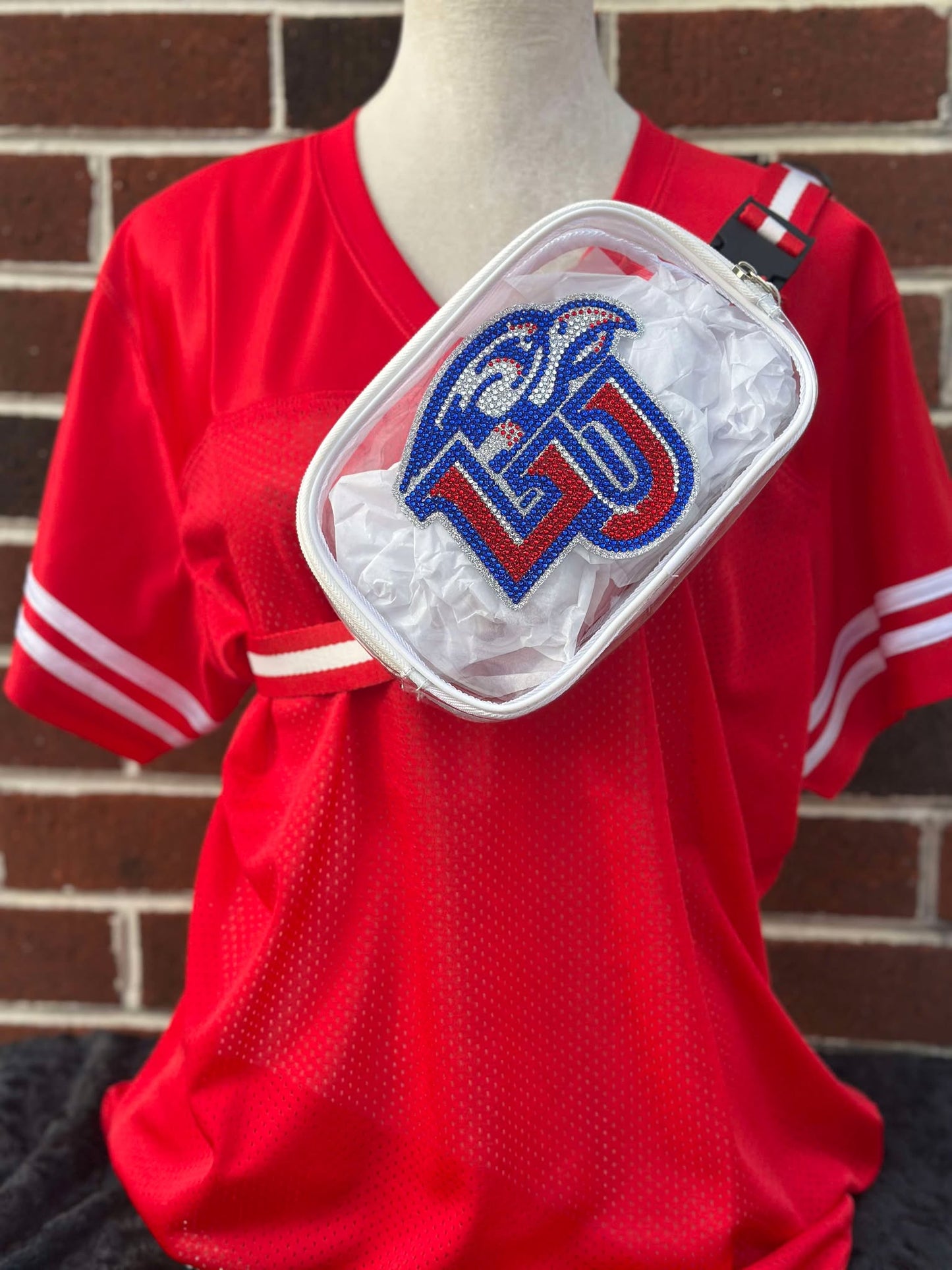 LU Bling Clear Fanny Pack Stadium Bag