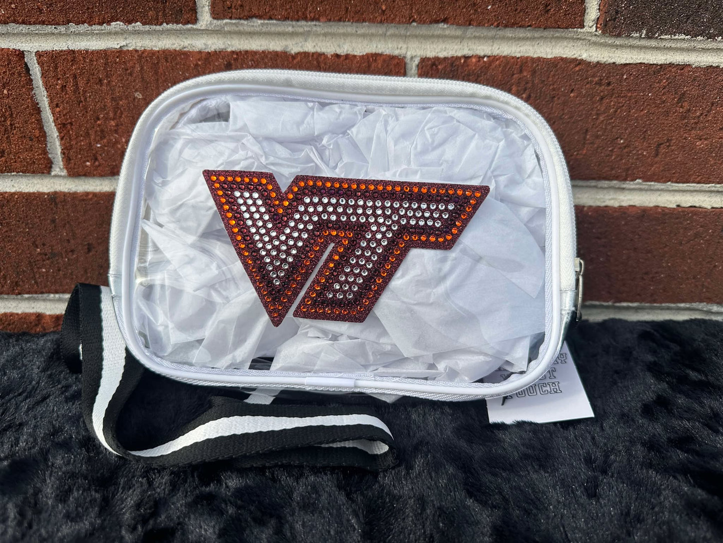 Virginia Tech Bling Clear Fanny Pack Stadium Bag