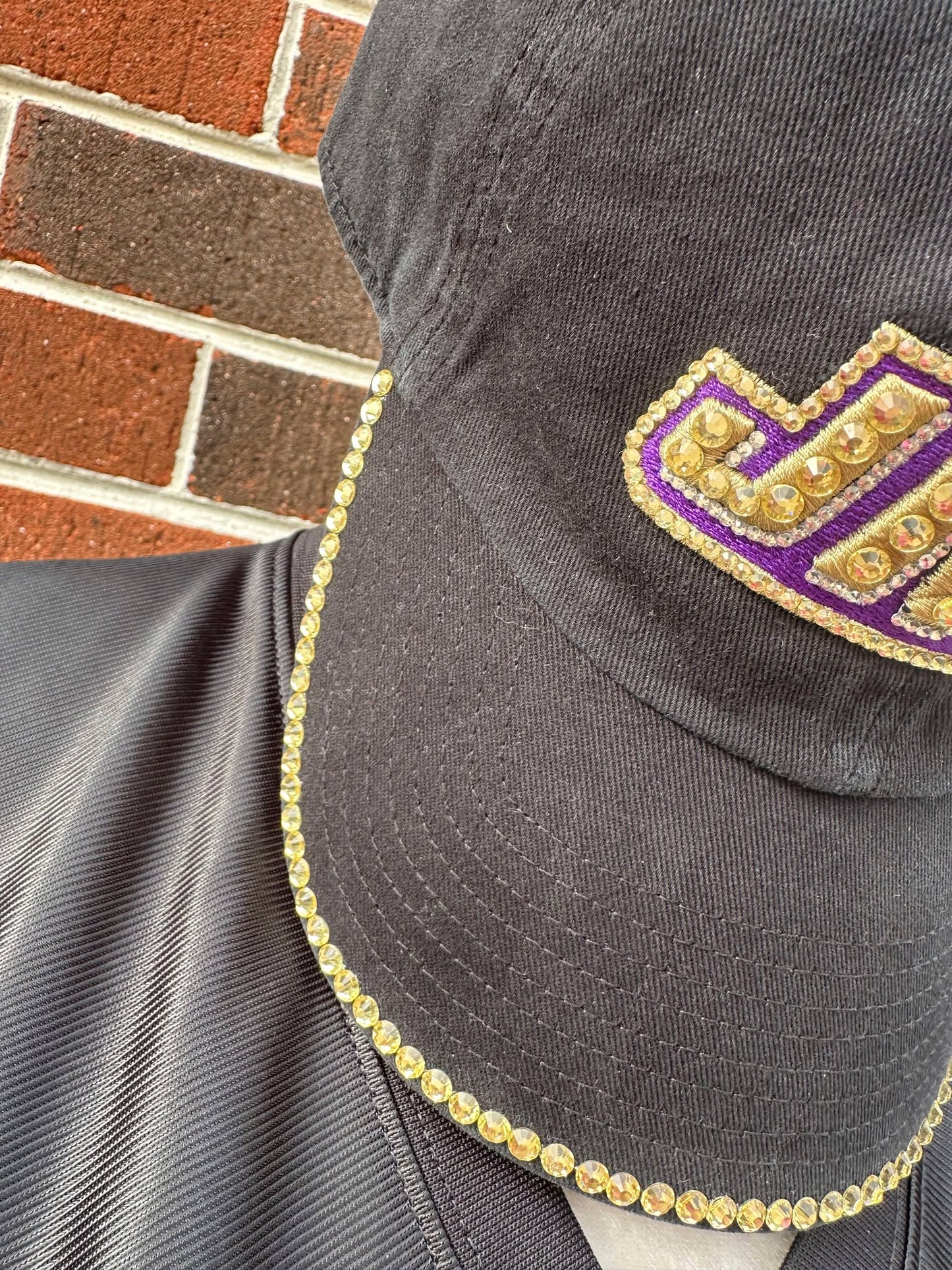 JMU Logo Bling Hat Black - Licensed