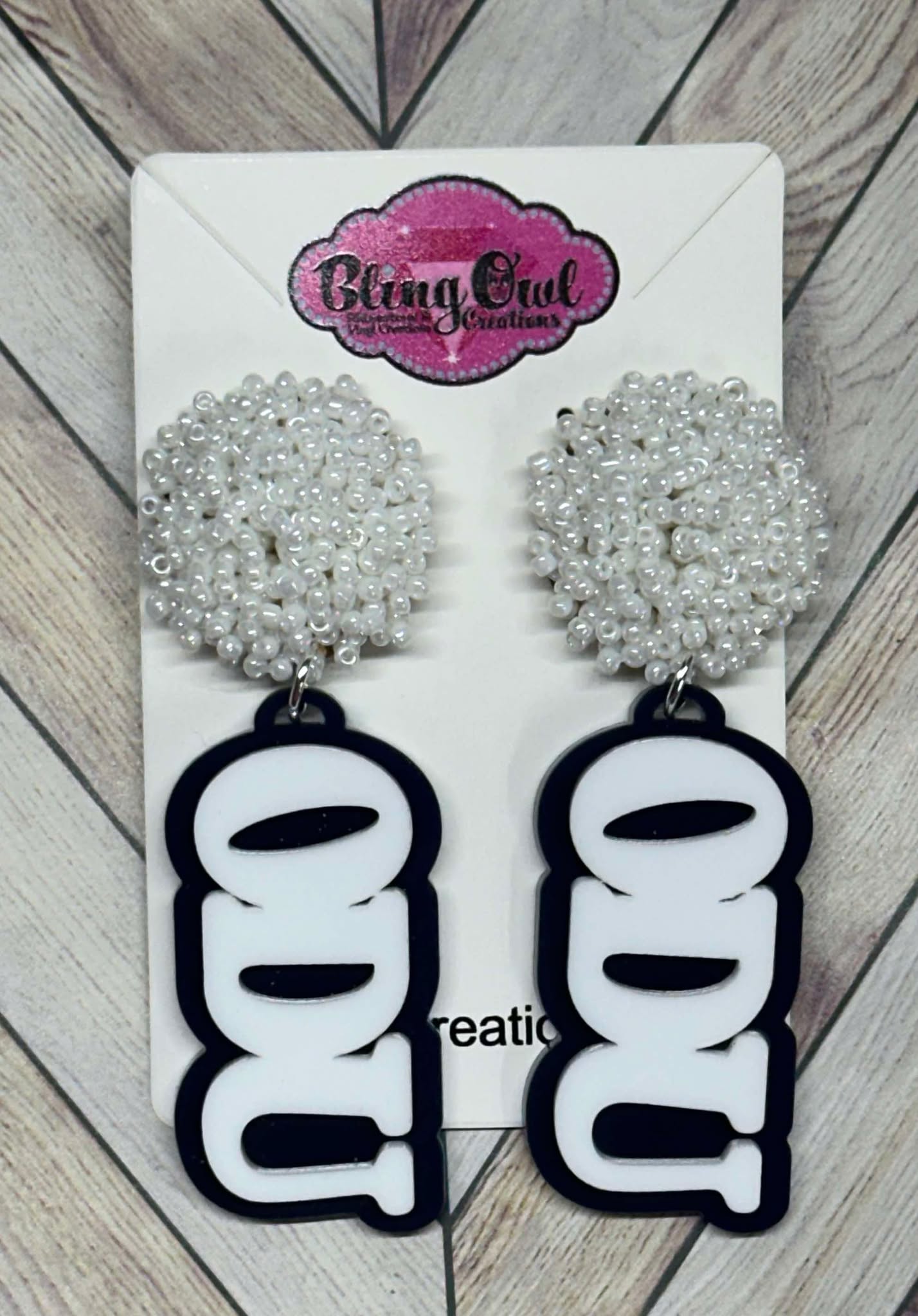 ODU Initials Acrylic Earrings- 2 Layer