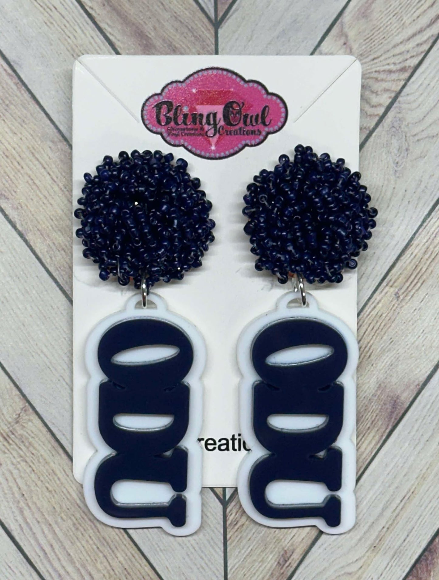 ODU Initials Acrylic Earrings- 2 Layer