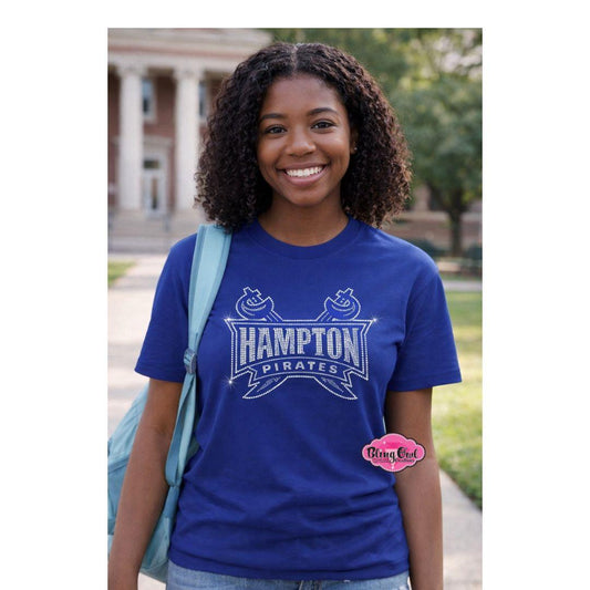 HU Hampton Pirates Scoop Neck Unisex Tee
