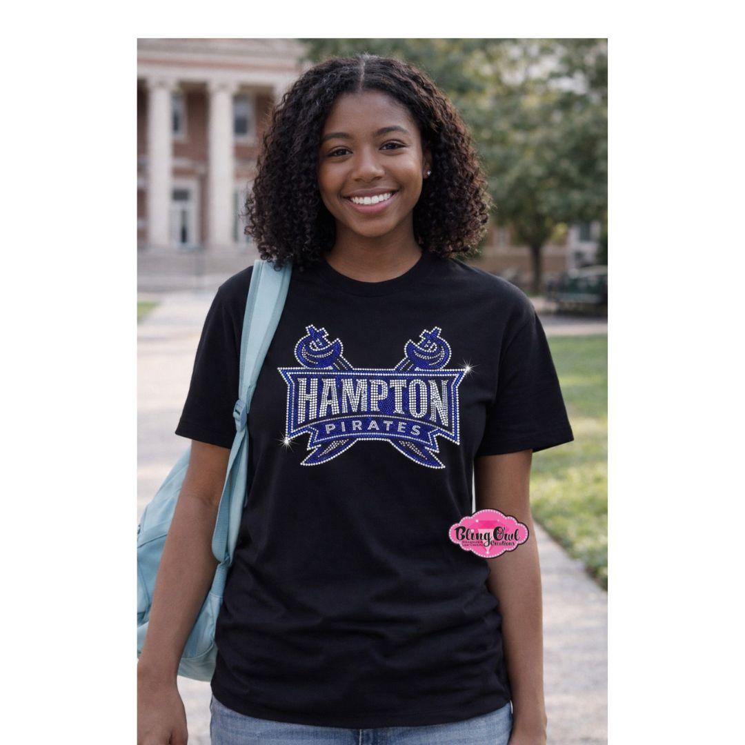 HU Hampton Pirates Scoop Neck Unisex Tee