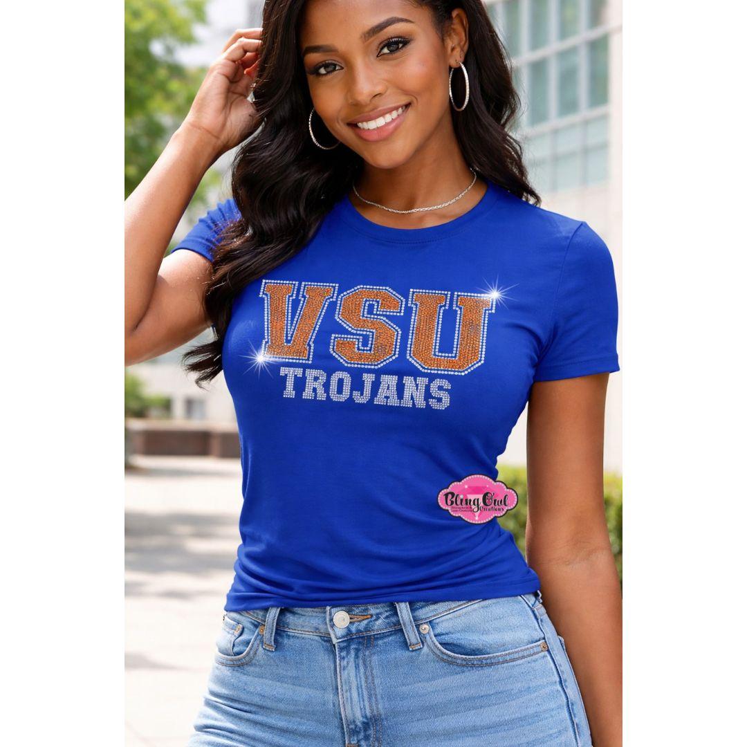 VSU Trojans Scoop Neck Womens Fitted