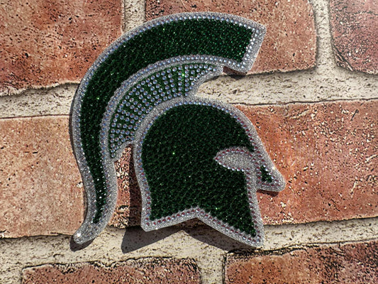 MSU Spartan Helmet Bling Car Decal