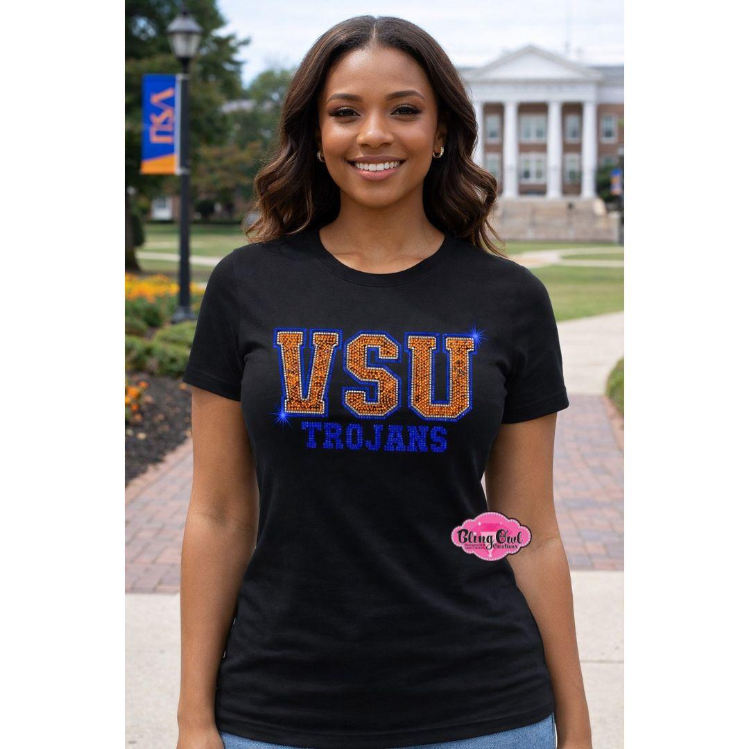VSU Trojans Scoop Neck Womens Fitted
