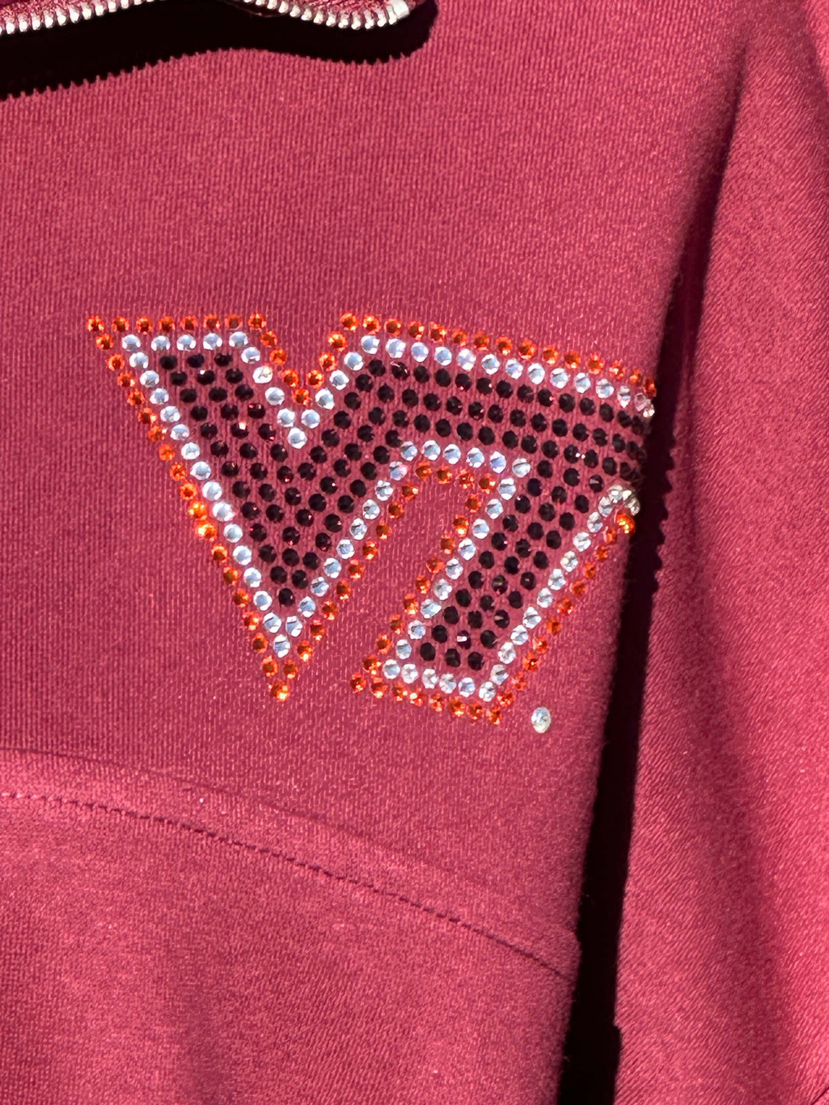 VT Quarter Zip Maroon Pullover
