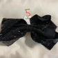 Sequin Hair Bow Black