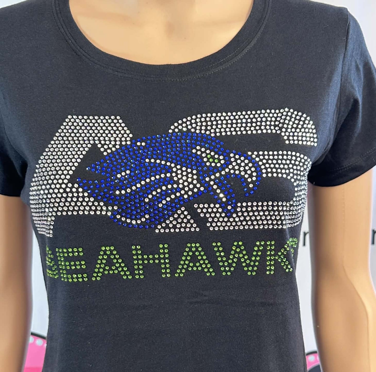 ASCS Seahawks Adult Logo Womens Fitted Tshirt (Sample)