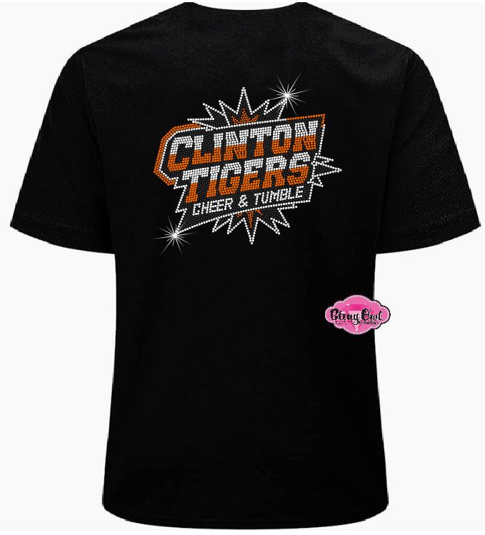 Clinton Tigers Cheer & Tumble Main Logo Adult Baseball Jersey