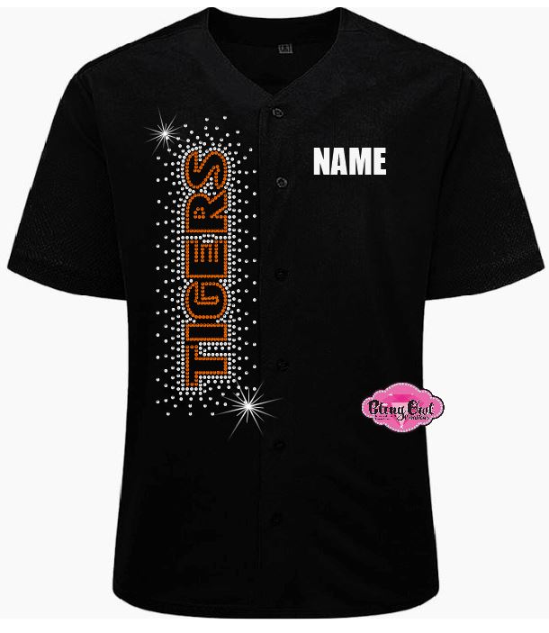 Clinton Tigers Cheer & Tumble Main Logo Adult Baseball Jersey