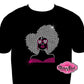 lady heart glasses shirt black women afro hair cultural african american rhinestones sparkle bling