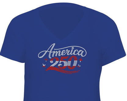 America 250 Unisex Vneck Tshirt