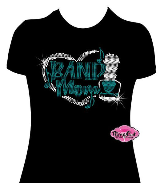 Hickory Band Mom Heart Womens Fitted