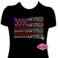 patriotic american flag past time baseball shirts gameday tshirts rhinestones sparkle bling