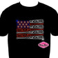 patriotic american flag past time baseball shirts gameday tshirts rhinestones sparkle bling