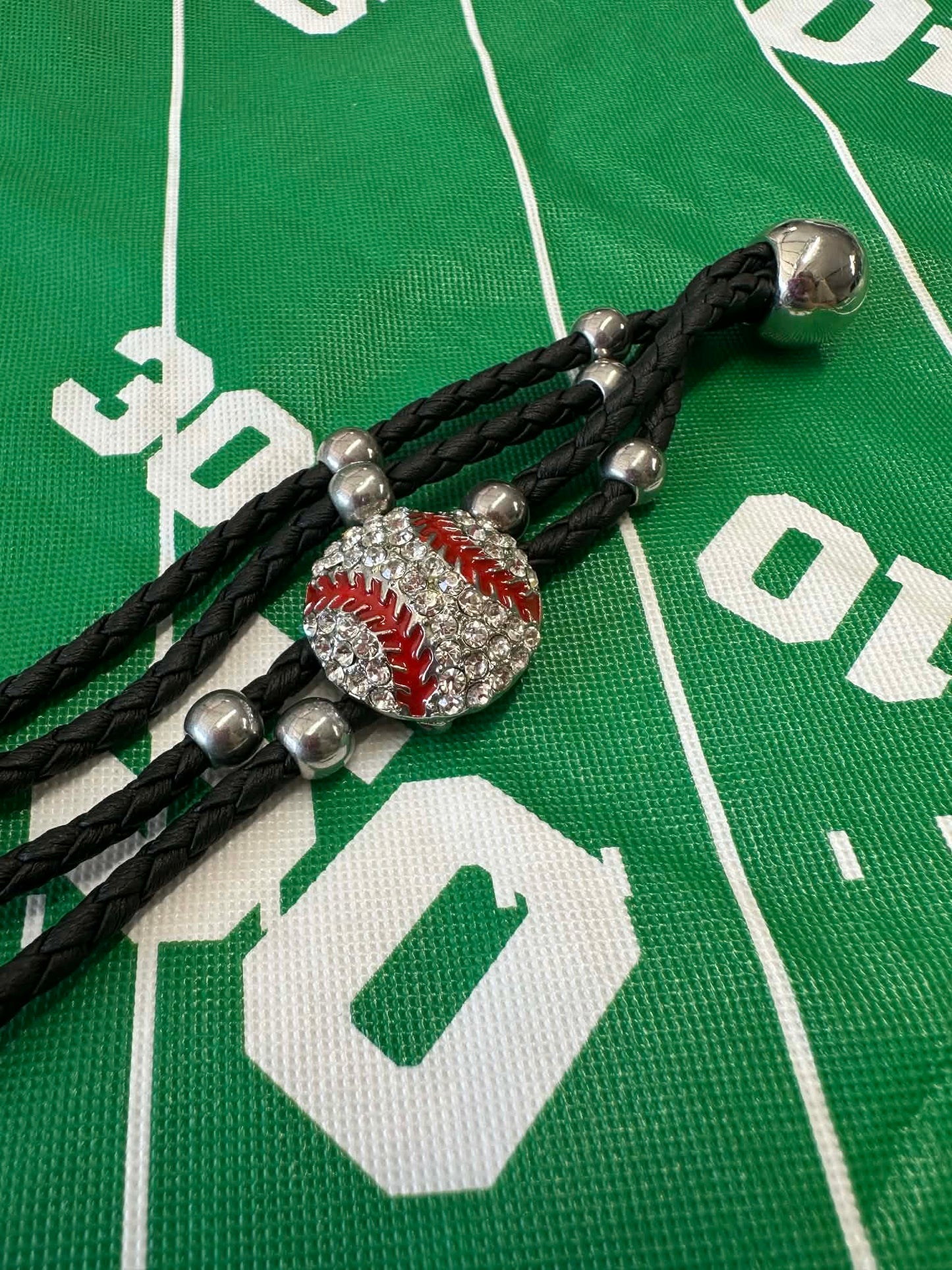 Baseball Leather Bling Bracelet
