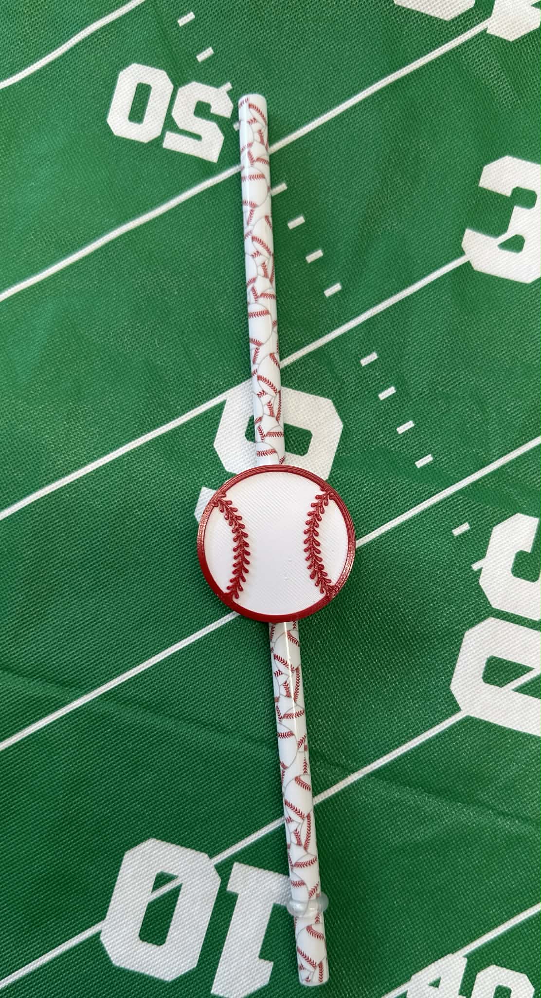 Baseball Straw and Accessory