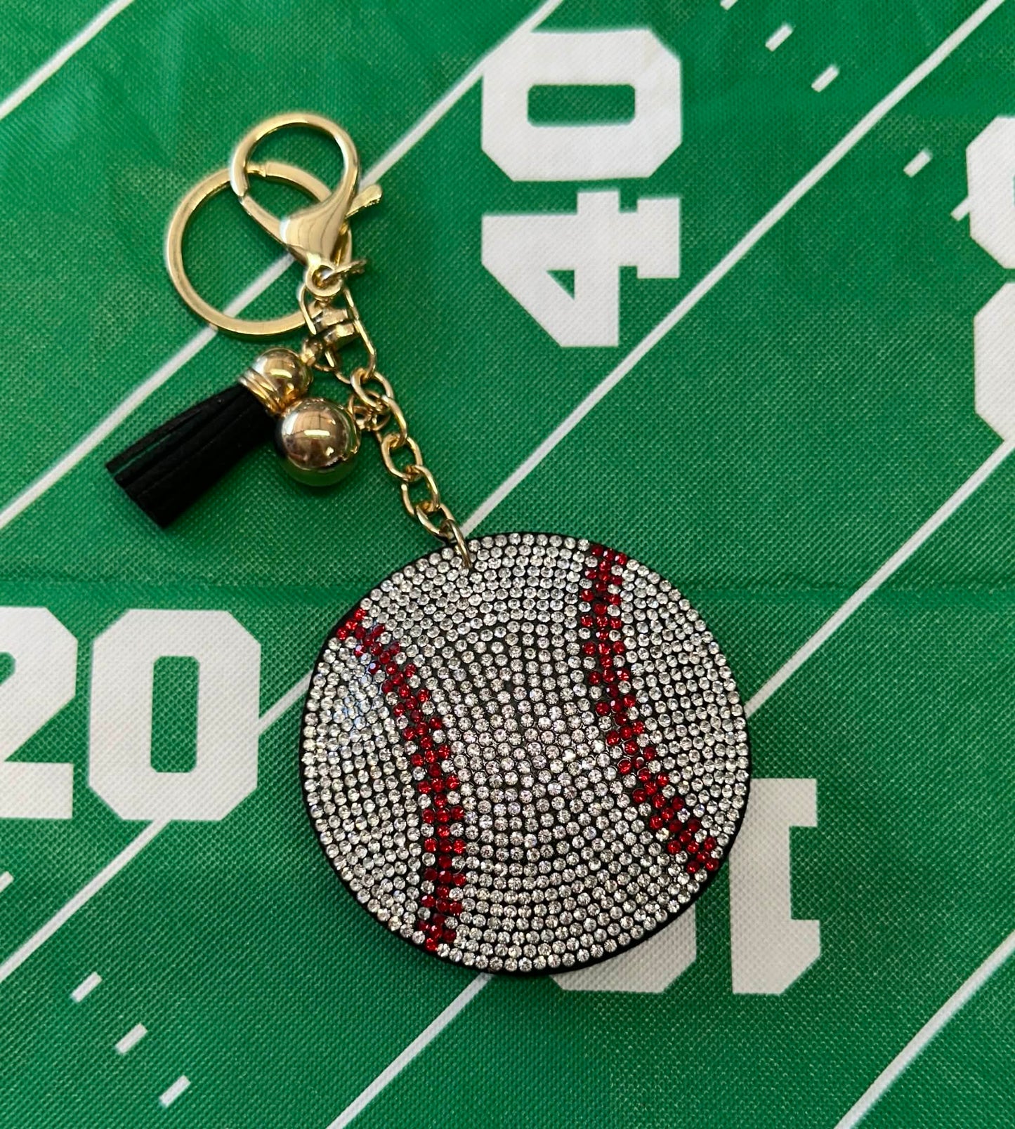 Baseball Bling Key Chain
