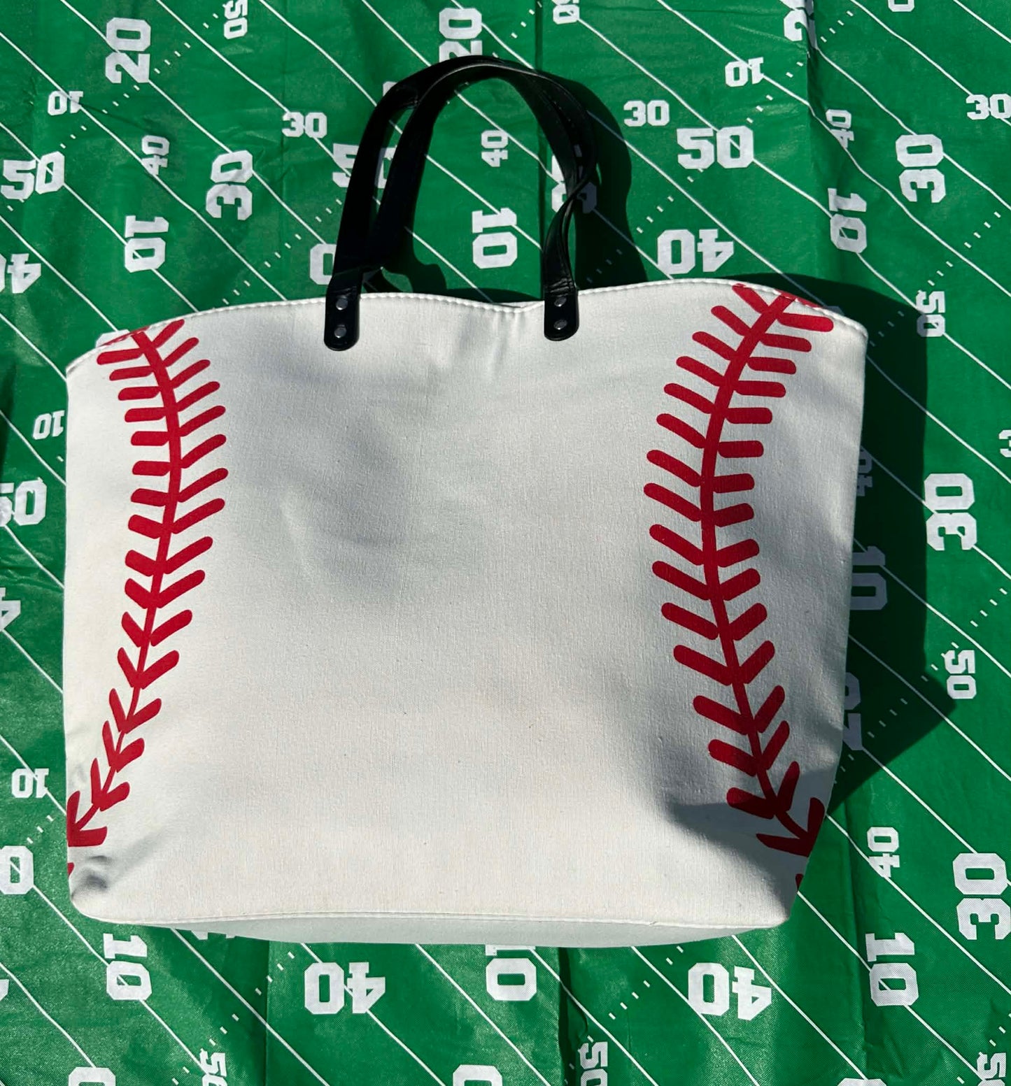 Baseball Laces All Day Tote- Blemished