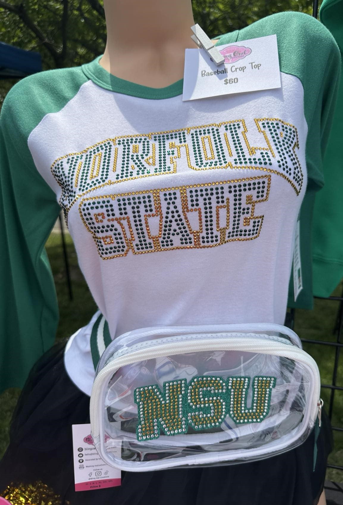NSU Bling Clear Fanny Pack Stadium Bag