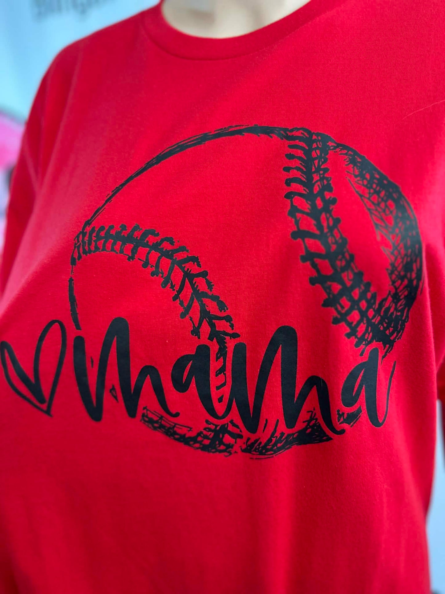 Baseball Mama - Screen Print Unisex Tee (Sample)