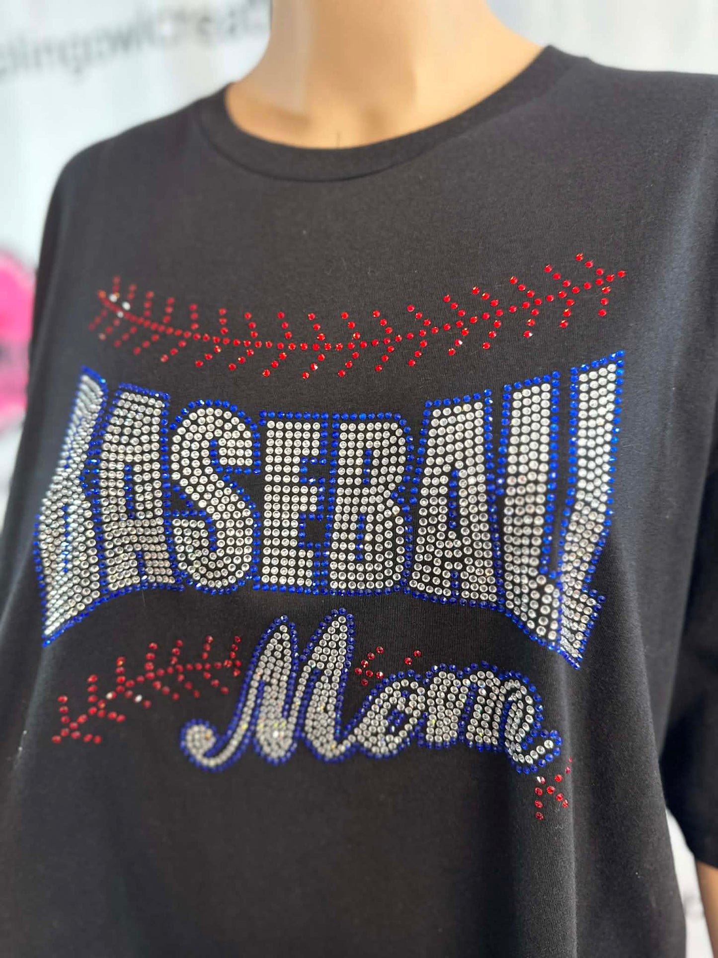 Baseball Mom Stitches Unisex Tshirt (Sample)